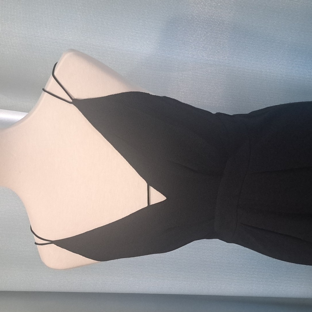 Black Strappy Open Peekaboo Palazzo Pant Jumpsuit by American Threads size Small